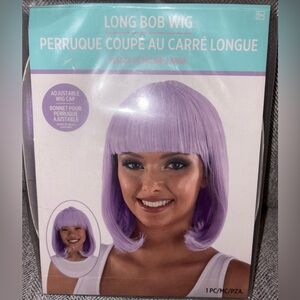 Lavender Long Bob Wig for Halloween costume